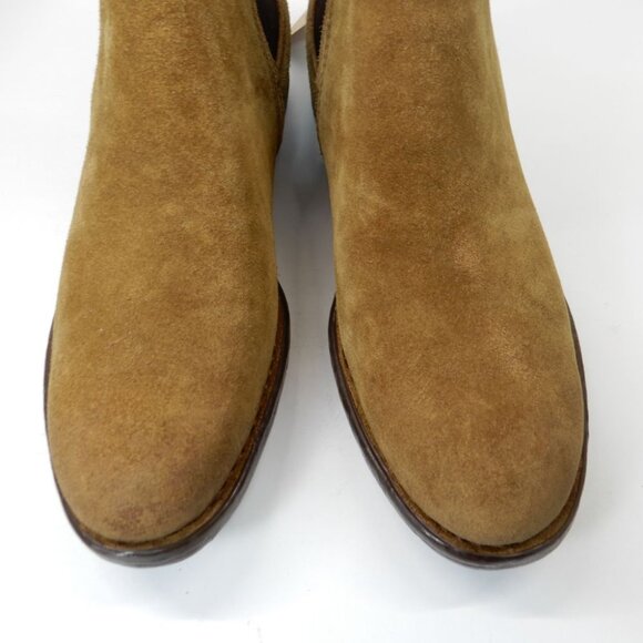 BORN Laney Chelsea Ankle Boots Womens Size 7.5 Rust Distressed Suede Leather NEW - Picture 4 of 11